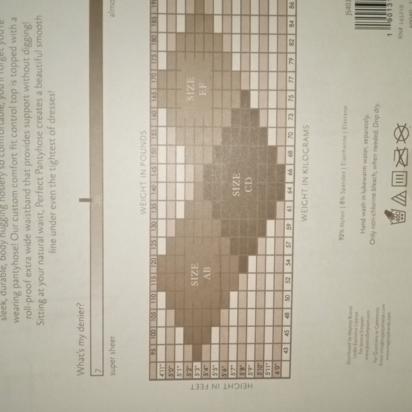 Jessica Simpson Tights Control Top Ultra Comfort - Picture 7 of 9